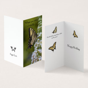 Souhaits de papillon d'anniversaire