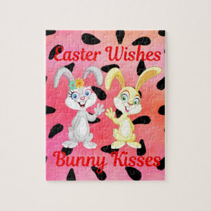SOUHAITS DE PÂQUES, BUNNY KISSES JIGSAW PUZZLE