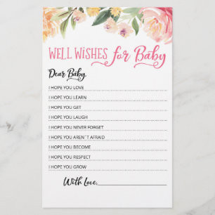 Souhaits modifiables pour la fête du Baby shower