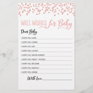 Souhaits modifiables pour la fête du Baby shower