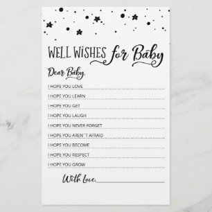 Souhaits modifiables pour la fête du Baby shower
