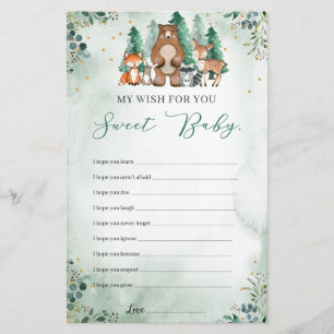 Souhaits pour le jeu de bébé bois forêt animaux de