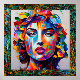 Soul colorée - Poster Abstrait pour fille