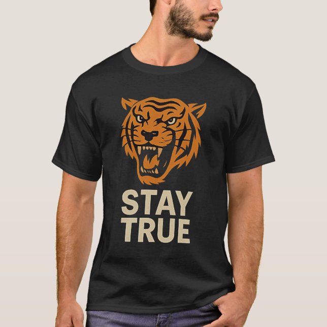 Soul sauvage Restez Véritable Tshirt Tiger Tête Mo (Devant)
