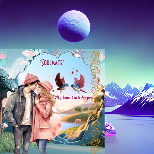 Soulmate Lovebirds Couple Citation romantique Vale