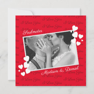 Soulmates I Love You Photo personnalisée Valentine
