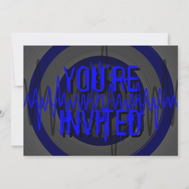 Sound Blue Dark Invitation "You are Invited" (Devant)
