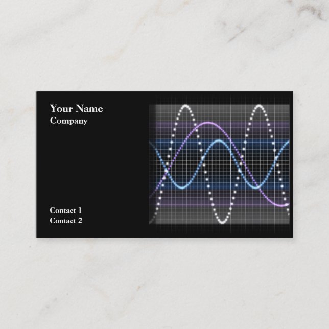 Sound Wave Design 01 - cartes de visite (Devant)