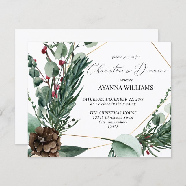 Souper de Noël Budget Winter Berries & Pine (Devant / Derrière)