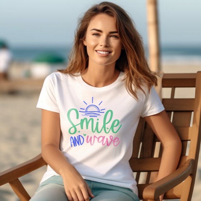 Souriez et vivez des vidéos positives T-shirt fémi (Créateur téléchargé)