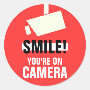Souriez ! Stickers Vous êtes sur caméra