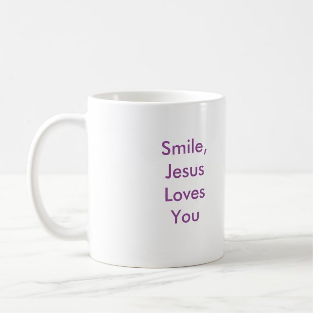 Sourire, amour de Jésus vous ! Tasse (Gauche)