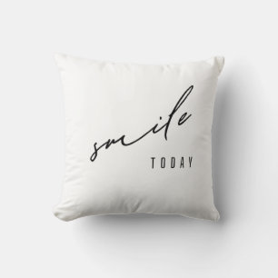 sourire aujourd'hui. Coussins de jet