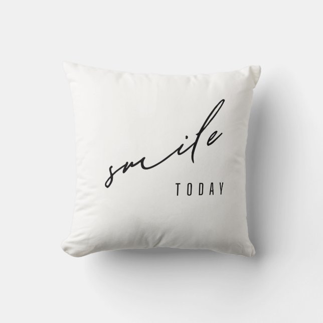 sourire aujourd'hui. Coussins de jet (Recto)