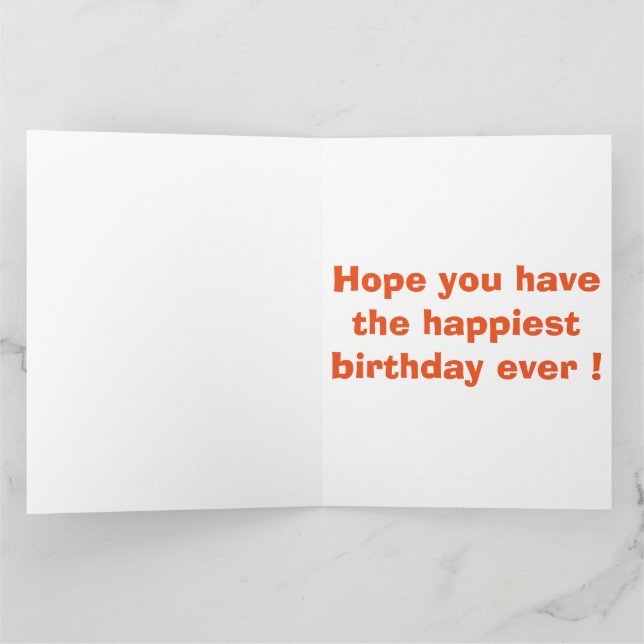 SOURIRE, C'EST VOTRE CARTE D'ANNIVERSAIRE (Intérieur)