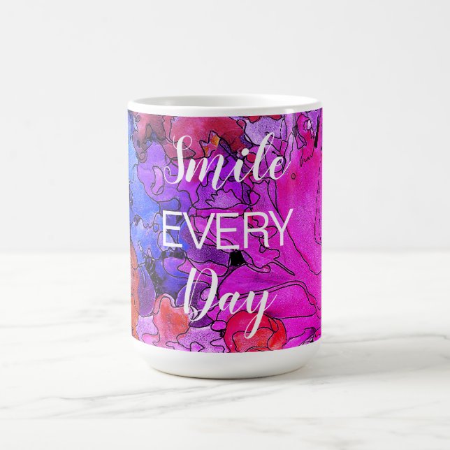 Sourire coloré chaque jour Mug 15 oz (Centre)