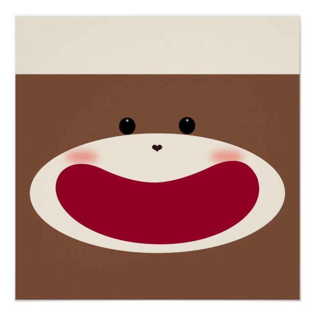 Sourire de Singe en Chaussette (Garçon) Affiche Br (Devant)