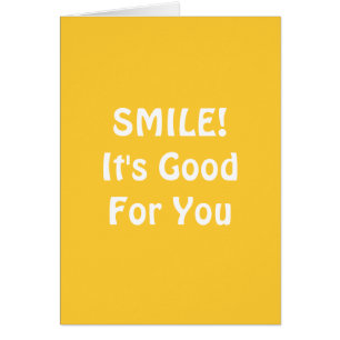 SOURIRE ! Il est bon pour vous. Jaune