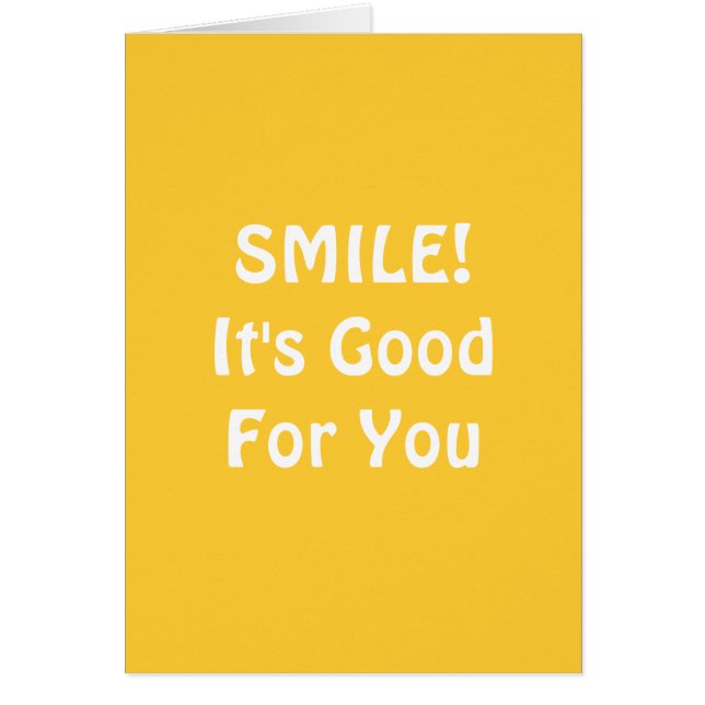 SOURIRE ! Il est bon pour vous. Jaune (Devant)