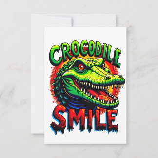 "Sourire joyeux de crocodile - Amusant et Whimsica