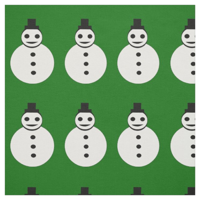 Sourire Noël Snowman Tissu d'artisanat (Échantillon)