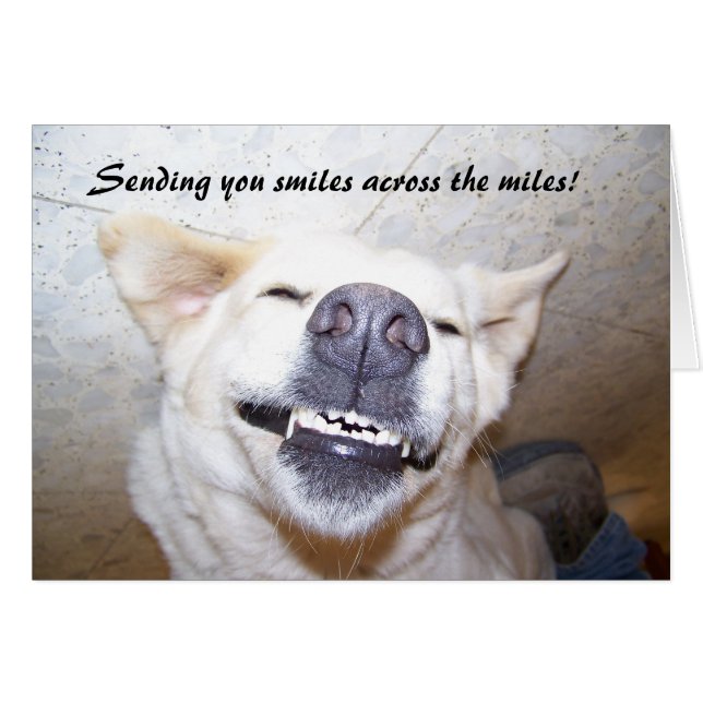 Sourires à travers la carte Miles (Devant horizontal)