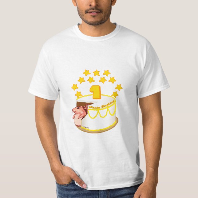 Souris 1er anniversaire T-shirt fête (Devant)