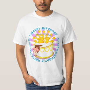 Souris 27e anniversaire t-shirts personnalisés