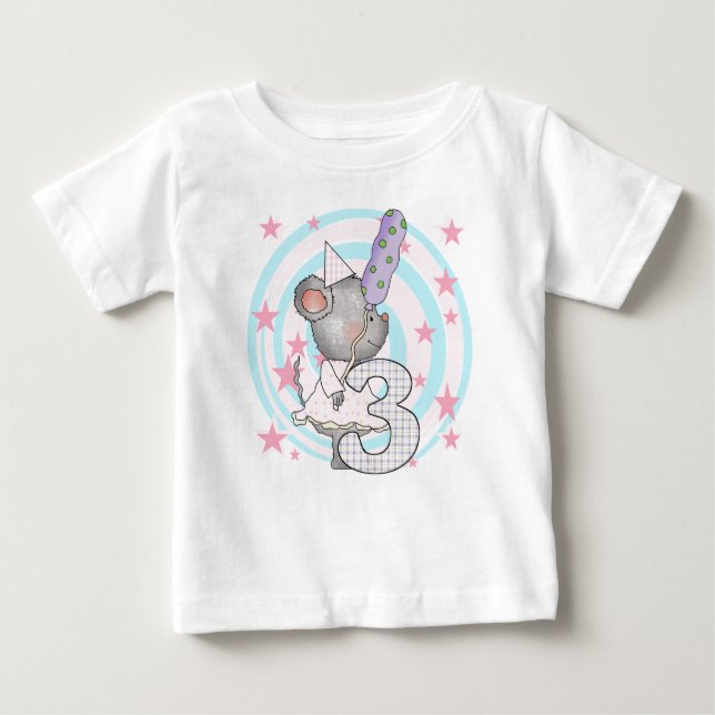 Souris 3e anniversaire T-shirts et cadeaux (Devant)