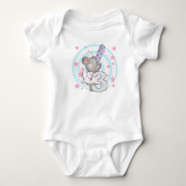 Souris 3e anniversaire T-shirts et cadeaux (Devant)