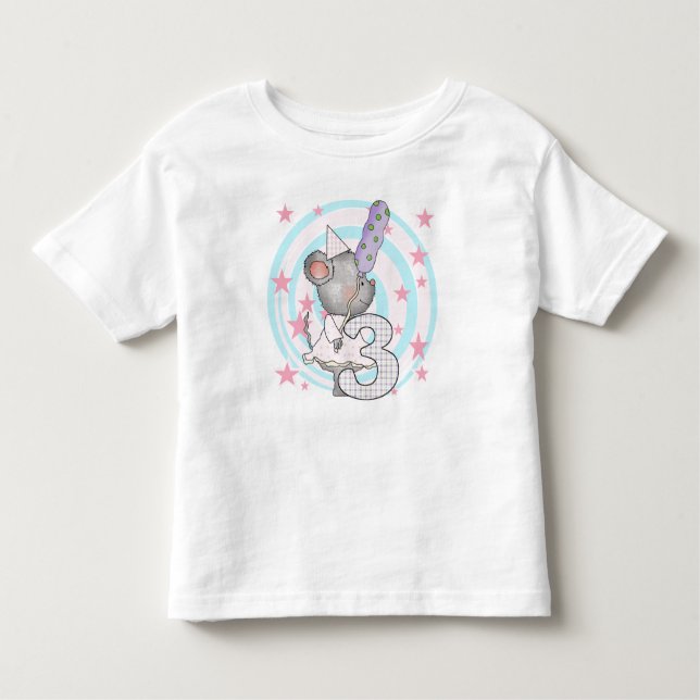 Souris 3e anniversaire T-shirts et cadeaux (Devant)