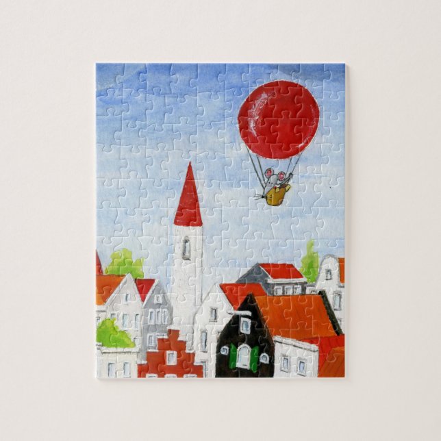 Souris à bulles et puzzle des toits (Vertical)