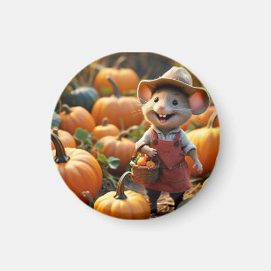 Souris adorable avec aimant Citrouille