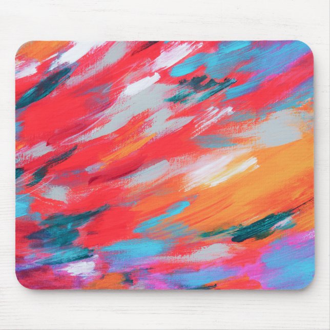 Souris Artwork Acrylique Palette Abstraite | Tapis de sou (Devant)