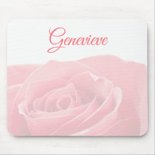 Souris Assez rose de rose personnalisé avec le tapis de