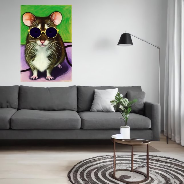 Souris avec lunettes de soleil | AI Art Poster (Créateur téléchargé)