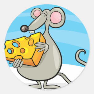 Souris Avec Stickers Fromage