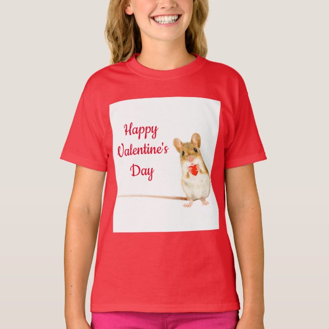 Souris Avec T-shirt Coeur (Devant)