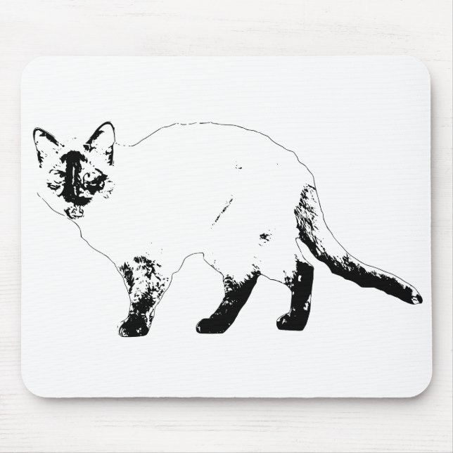 Souris Bord de bureau, tapis de ligne de chat (Devant)