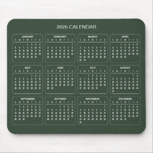 Souris Calendrier 2025 simple mais élégant Tapis de sou