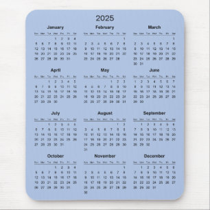 Souris Calendrier 2025 simple mais élégant Tapis de sou