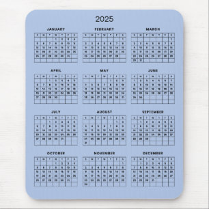 Souris Calendrier 2025 simple mais élégant Tapis de sou