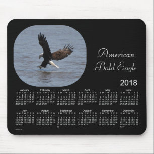 Souris Calendrier de 2018 Eagle chauve par le tapis de