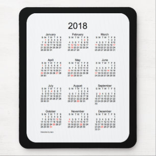 Souris Calendrier noir des vacances 2018 par le tapis de