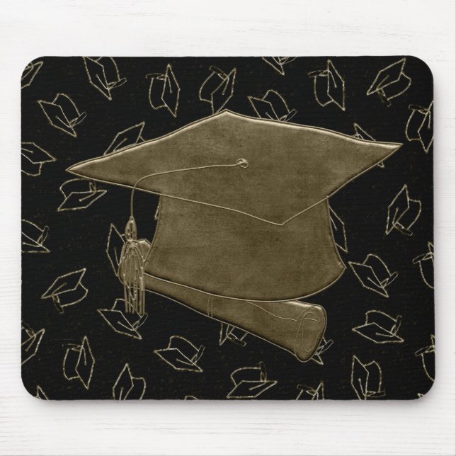 Souris Casquette d'obtention du diplôme et tapis de (Devant)