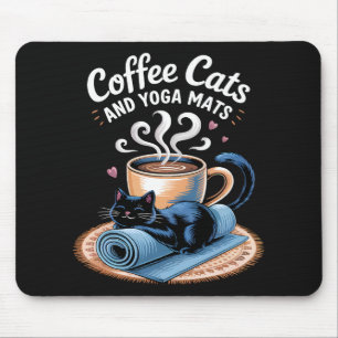 Souris Chats Café et Tapis de Yoga Yoga de Chat Drôle