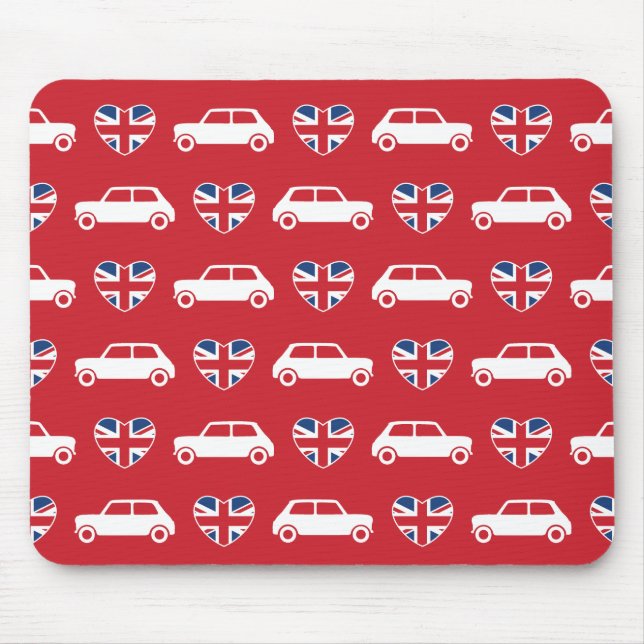 Souris Coeurs britanniques de Mini Cooper - tapis de (Devant)