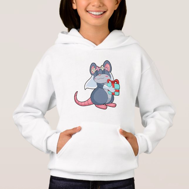 Souris comme mariée avec voile & Cadeau.PNG (Devant)