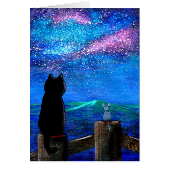 Souris Creationarts de chat d'étoiles (Devant)