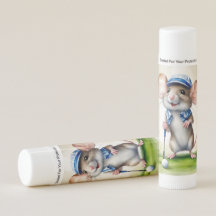 Souris Cute Jouer Golf